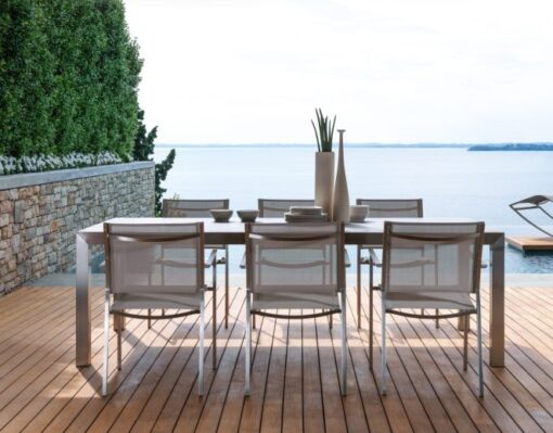 Baron stainless steel dining collection hamptons