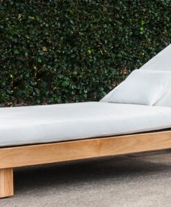 Alura Chaise Lounger Modern Teak Pool Furniture Contract