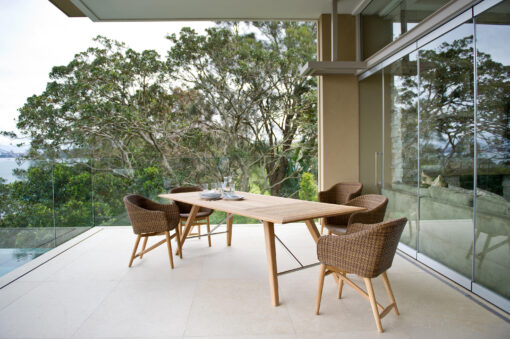 Eliss Wicker weave Dining Chair Kaylin Table Restaurants Hospitality Wicker Teak Outdoor Furniture