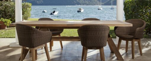 Eliss Dining Chair Restaurants Hospitality Wicker Teak Outdoor Patio Furniture 5