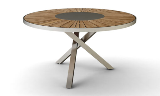 gart Luxury Round Dining Table Stainless Steel