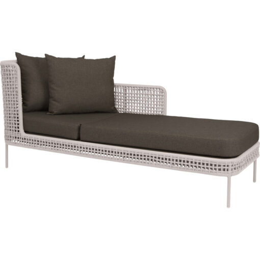 agreta chaise lounger daybed champagne grey contemporary outdoor furniture residential Hamptons Greenwich