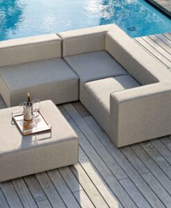 Adele sectional modular sofa transitional contemporary modern grey outdoor european fabric