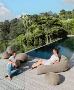 Jessi Rope Outdoor Lounge Pool Ottoman Bean Bag Residential Contract Furniture