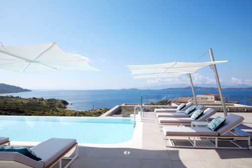 hotel modern umbrella cantilever 360 contract ocean beach club design