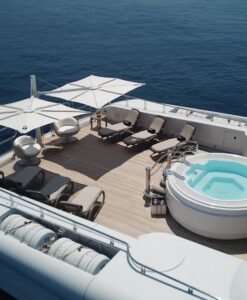 Hudson Luxury Yacht Furniture Umbrella Duo Tilt Marine Grade Modern High end Design Yacht Life
