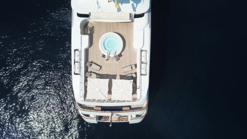 Hudson Yacht Duo Umbrella Luxury Outdoor Design Marine Grade Furniture 2 Canopies Single Pole High End