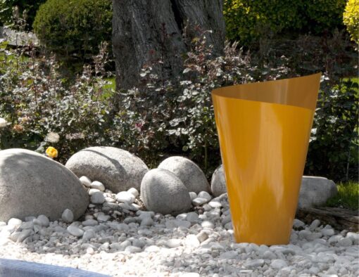 Planter Nautilus Luxury Stainless Steel Custom RAL Colors garden sculpture contract hospitality