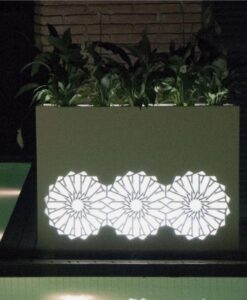 Planter Sunflower Illuminating Separation Wall