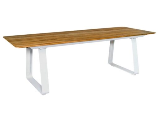 alfresco sled base teak white black contemporary dining table 8 10 12 14 person seating people modern lux european design hotel contract hamptons california florida